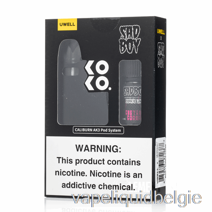 Vape Vloeistof Uwell X Dv Caliburn Ak3 Kit + 50 Mg Nic Zout [zwart] Sadboy - Custardkoekje